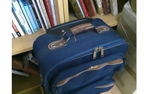 VALISE A ROULETTES BLEUE