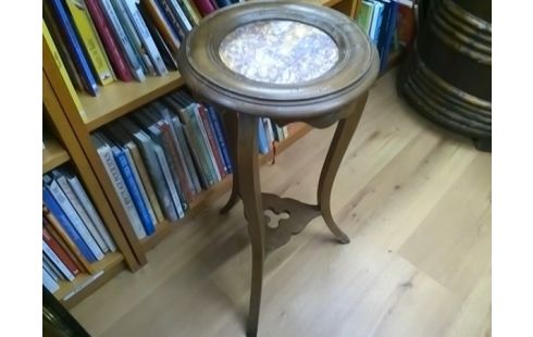 GUERIDON BOIS ET MARBRE