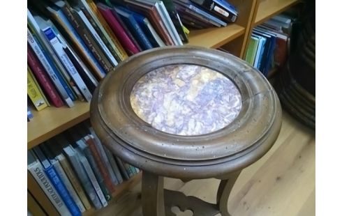 GUERIDON BOIS ET MARBRE