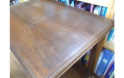 DESSERTE A ROULETTES BOIS 2 NIVEAUX (PLUSIEURS RAYURES)