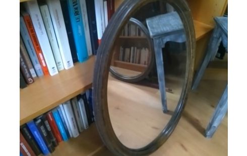 MIROIR BOIS OVALE