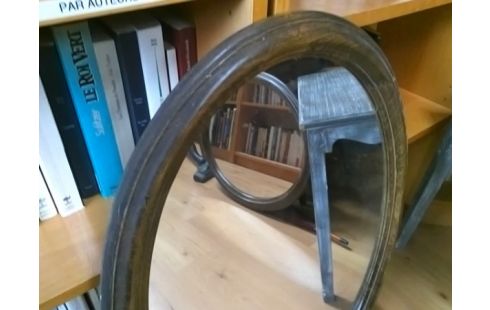 MIROIR BOIS OVALE
