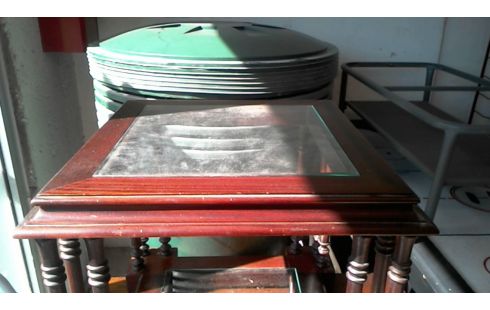 TABLE BASSE 2 PLATEAUX DE VERRE