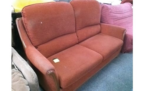 CANAPE 2P TISSU ROUGE (TACHES)