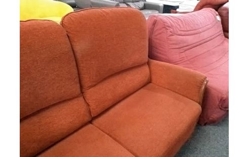 CANAPE 2P TISSU ROUGE (TACHES)