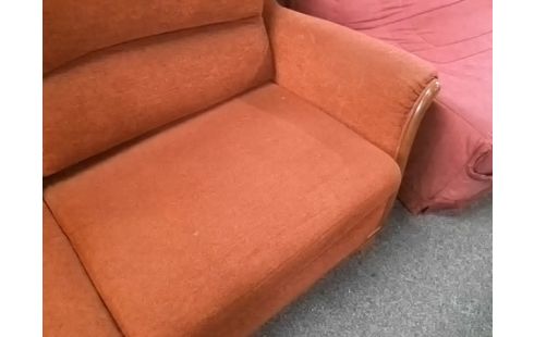 CANAPE 2P TISSU ROUGE (TACHES)