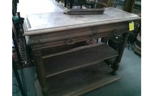 CONSOLE ANCIENNE BOIS 2T (UN BOUT CASSE)