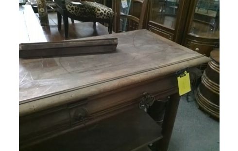 CONSOLE ANCIENNE BOIS 2T (UN BOUT CASSE)