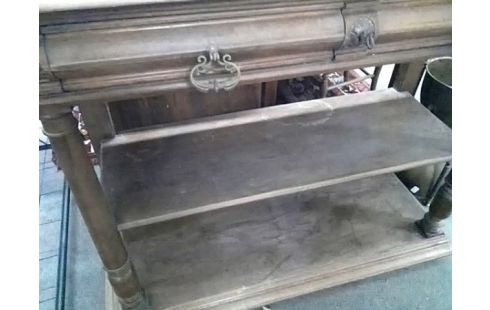 CONSOLE ANCIENNE BOIS 2T (UN BOUT CASSE)