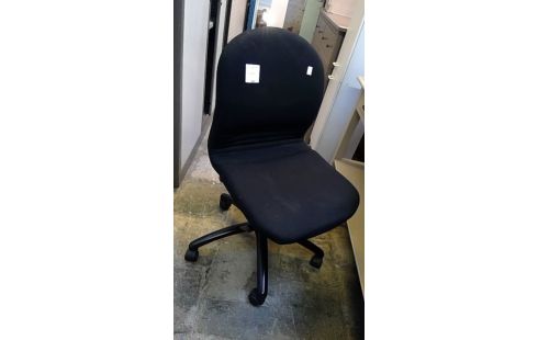 CHAISE DE BUREAU TISSU NOIR