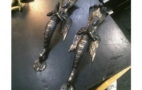 APPLIQUES / POIGNEES BRONZE LA PAIRE