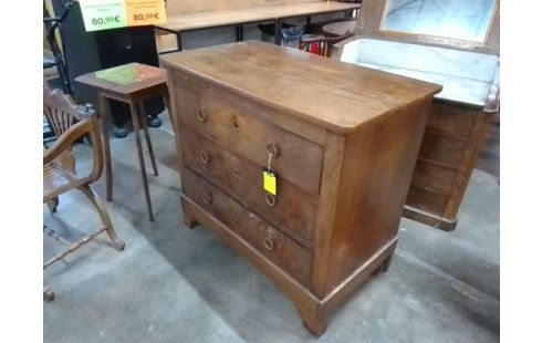 COMMODE 3 TIROIRS BOIS EN L'ETAT
