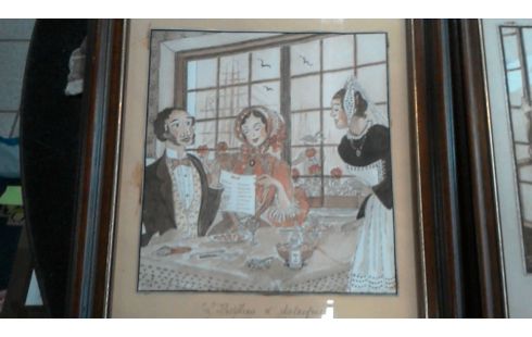 DESSIN HUMORISTIQUE ENCADRE L'UN