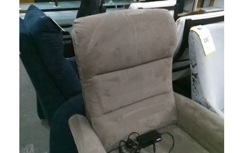 FAUTEUIL RELAX + LEVE FACILE TISSU MARRON