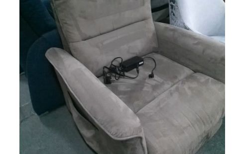 FAUTEUIL RELAX + LEVE FACILE TISSU MARRON