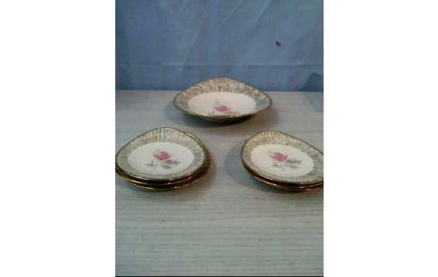 TELLER-SET 7-TLG. ROSE <ELFENBEIN PORZ.>