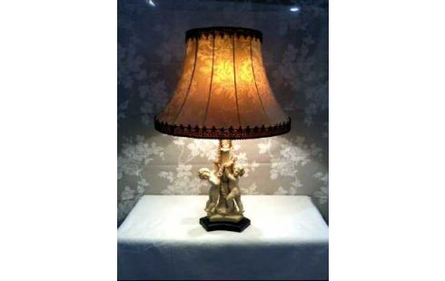 TISCHLAMPE SCHIRM BEIGE PUTTENSOCK.