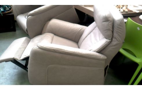 SILLÓN RELAX ELÉCTRICO DE BATERÍA GRIS CUERO LA UNIDAD