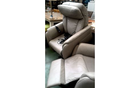 SILLÓN RELAX ELÉCTRICO DE BATERÍA GRIS CUERO LA UNIDAD