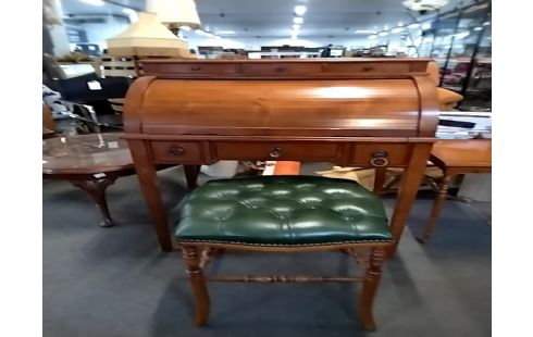 SECRETAIRE BUREAU CYLINDRE MERISIER