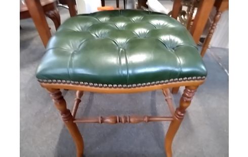 TABOURET STYLE ANGLAIS CUIR