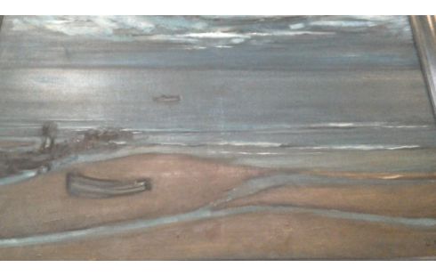 SCHILDERIJ 113X92  STRAND/D CLAES