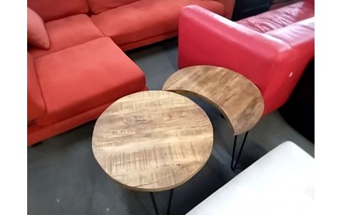 TABLE BASSE RONDE DEMI LUNE