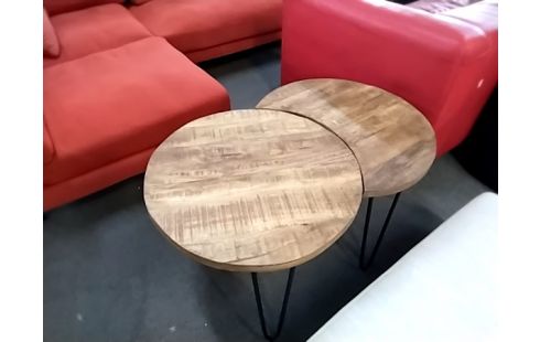 TABLE BASSE RONDE DEMI LUNE