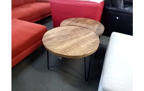 TABLE BASSE RONDE DEMI LUNE