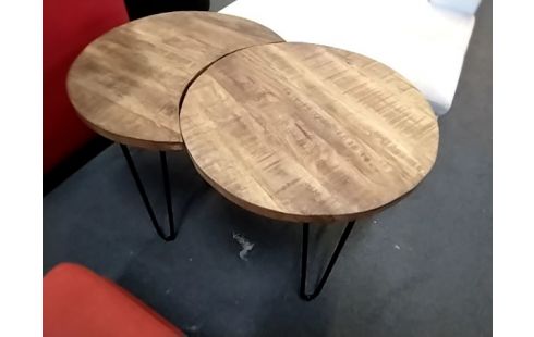 TABLE BASSE RONDE DEMI LUNE