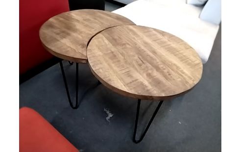 TABLE BASSE RONDE DEMI LUNE