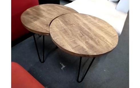 TABLE BASSE RONDE DEMI LUNE