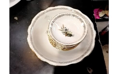 SALADIER + COUPES PORCELAINE