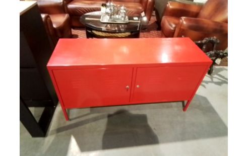 MEUBLE BAS METAL ROUGE 2P