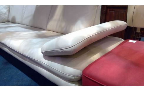 SALON D'ANGLE CUIR  CREME