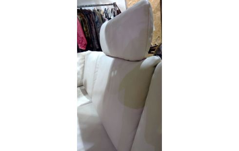 SALON D'ANGLE CUIR  CREME