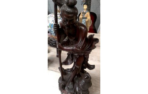 BEELD HOUT VISSER CHINEES