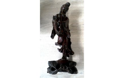 BEELD HOUT KLEIN VISSER CHINEES