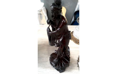 BEELD HOUT KLEIN VISSER CHINEES