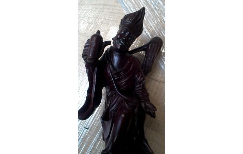 STATUE, , BOIS CHINOIS HOMME MET