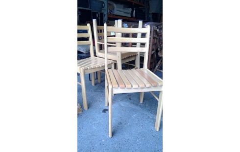 4 CHAISES BOIS BLANC