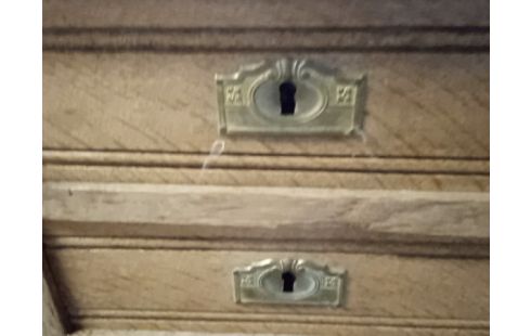 BUREAU CHENE DESSUS VERT STYLE ANGLAIS