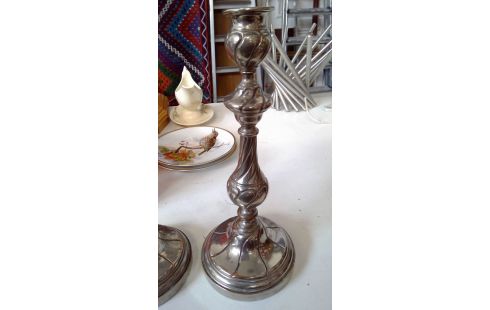 KANDELAARS PAAR  METAL