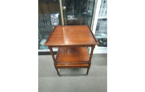 TABLE D'APPOINT 1 TIROIR ACAJOU