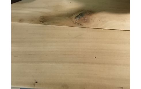 MEUBLE 2 P 2 T PATINE BLEU POIGNEE BOMBEE