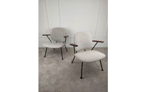 PAIRE DE FAUTEUILS GIJS VAN DER SLUIS RESTAURÉS