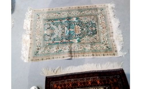 TAPIS 93X62 IRAN BLEU ROSE