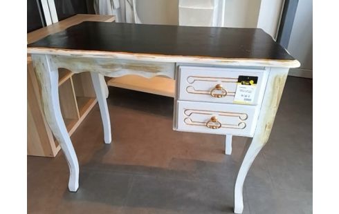 BUREAU PLATEAU NOIR COULEUR GRIS ARGENT