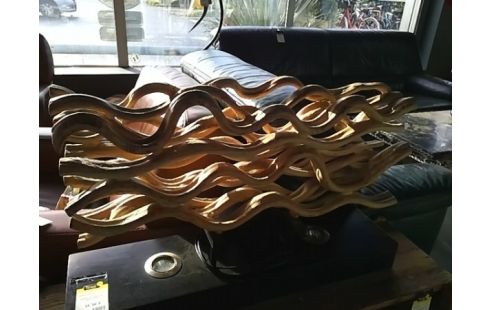 SUSPENSION 2 SPOTS EN BOIS FLOTTE