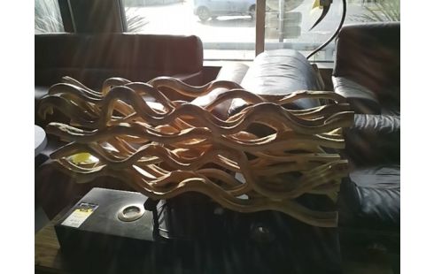 SUSPENSION 2 SPOTS EN BOIS FLOTTE